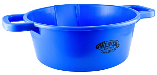 Weaver Leather Livestock Large Round Feed Pan, Gray - color: Blue