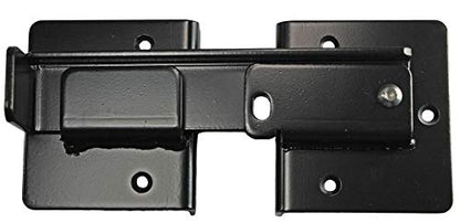 Jake Sales Double Gate Flip Sentry Gate Latch-Flip Latch, Latches Two Gates Together & can be Padlocked for Added Security-Heavy Duty Double Gate Latch is Powder Coated Black & has Bolt Gate Hardware - size: Dumpster Flip Latch - Each