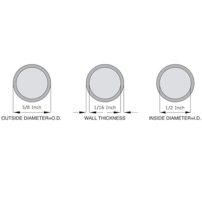 OCS Parts 1/2" ID x 5/8" OD Silicone Tubing | 10 Feet | High Temp, Food Grade Silicone Tubing for Brewing, Food, Beverage, Oils, Detergents, Liquids and Gases, Air, Plumbing, Ponds, AC and HVAC - size: 1/2" ID x 5/8" OD, style: 10 feet