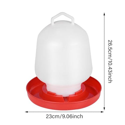 Large Chicken Waterer, 15L Heavy Duty Hanging Large Capacity Baby Chick Waterer,Plastic Durable No Spill Chicken Water Dispenser for Quail Ducks Turkeys Ducklings Baby Chicks Chickens