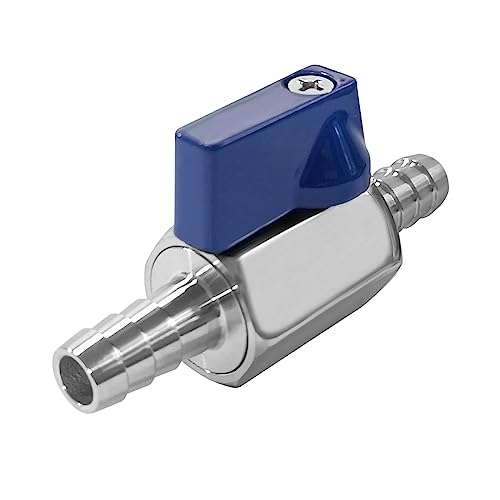 Beduan 3/8” Barb Ball Valve 304 Stainless Steel Mini Shut Off Valve for 3/8 ID Hose Water Gas Fuel Drip Irrigation and Aquariums - size: 3/8" Hose Barb