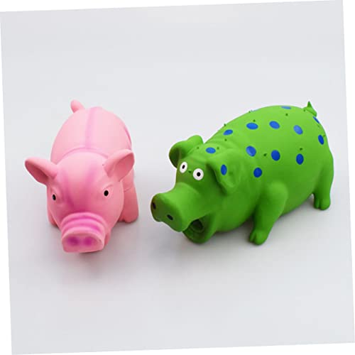 minkissy Adorable Pig Chew Toy for Dogs Creative Squeaky Sound Teeth Grinding Toy for Play and Reducing Boredom Made of Safe Material