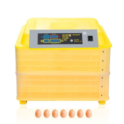 GRAND ORANGE Egg Incubator Automatic Digital Poultry Hatcher Machine Breeder with Temperature Control and Auto Turning for Hatching Chicken Duck Goose Quail Birds (96 Eggs) - size: 96 Eggs