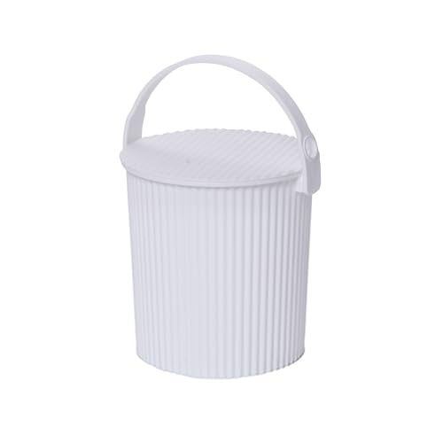 Hachiman Micro Bucket - 0.18 Gallon Heavy Duty Bucket with Lid and Handle - Hands-Free Filling - Easy to Stack and Store - Indoor Outdoor Use - 4.9" x 4.6" - White - color: White, size: Micro