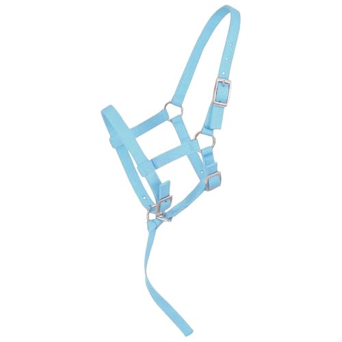 Tough1 Adjustable Halter - color: Light Blue, size: Horse Suckling