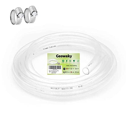 3/8’’ ID × 1/2’’ OD - 25 ft Clear Plastic Tubing BPA Free and Non-Toxic, Multipurpose PVC Clear Tubing for Transfer Water Air Oil - size: 3/8'', style: 25 feet