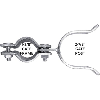 1-3/8" x 4" Galvanized Chain Link Fork Latch for Gates with Padlock Hole - Case of 25 - size: 1-3/8" x 4" - Case