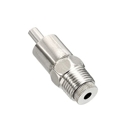 MECCANIXITY Pig Nipple Waterer Automatic Pig Feeder 1/2" PT Poultry Water Nipple Pig Drinker Steel Hat for Sows Drinking, Silver
