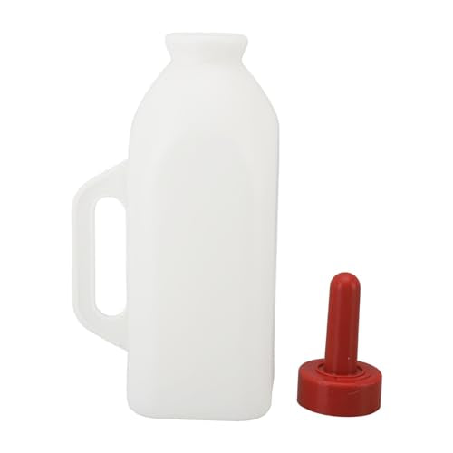 2L Calf Nursing Bottle, Calf Cow Feeding Milk Bottle Cups, Calf Milk Feeder Nursing Feeding Bottle with Hand Grip Handle, Calf Feeding Bottle for Farm Equipment (Upright Milk Pot)