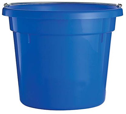 Little Giant® Round Plastic Utility Bucket | Durable & Versatile Feeder Bucket with Handles | 10 Quarts | Blue - color: Blue