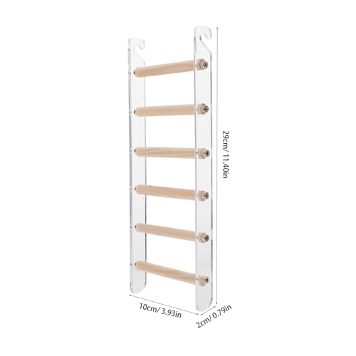 UKCOCO Parrot Ladder Toy for Small Birds Climbing Step Ladder Hooks for Cage Sturdy Bird Perch and Exercise Toy for Parakeets Cockatiels Lovebirds