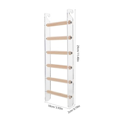 UKCOCO Parrot Ladder Toy for Small Birds Climbing Step Ladder Hooks for Cage Sturdy Bird Perch and Exercise Toy for Parakeets Cockatiels Lovebirds