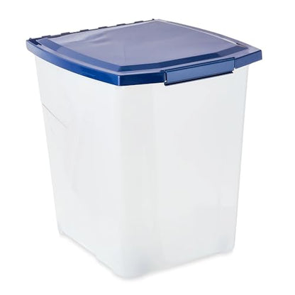 PEtbon Plastic Pet Food Storage Container with Locking Lid, 25 lb Capacity Bug and moisture resistant