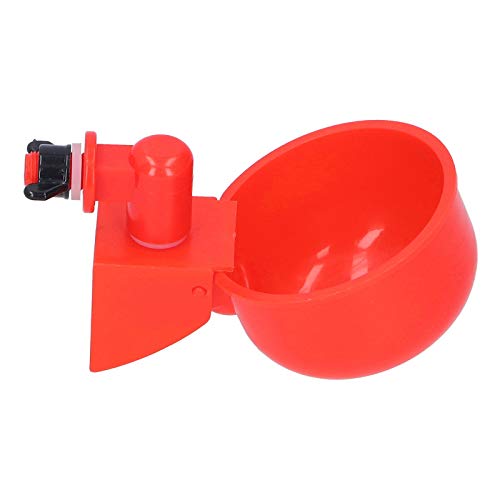 AYNEFY 2pcs Automatic Chicken Water Cup Poultry Breeding Supplies Drinking Bowl with Leak Proof Design for Poultry Bird 2pcs Automatic Chicken Water Cup Red Plastic Gardening