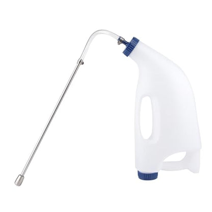 Calf Bottle Feeder, 4L Stainless Steel, Cow Calf Feeding Tube Milk Bottle