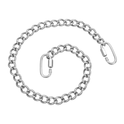 PATIKIL Gate Chain Lock, (19.7Inch, Silver) (1 Pcs)304 Stainless Steel Hanging Chain Lock for Stall Barn/Cabinet/Fence/Hammock/Pet Cages - size: 19.7Inch