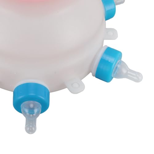 Lamb Milk Feeder Bottle, 6 Pacifier Round PC Plastics Easy to Clean Sheep Feeding Cup, Portable Safe Milk Pot for Piglet Lamb, Lamb Feeding Bottle for Piglets and Lambs