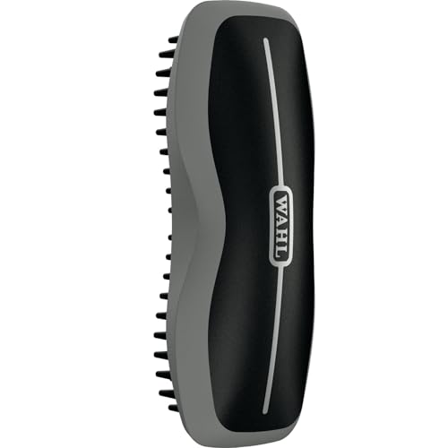 Wahl Professional Animal Ergonomic Horse Grooming Rubber Curry Brush (#858712) - Black, Hair Type: All, For Equestrians - color: Black