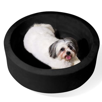 Pet Beds, 27.5 Inch Round Foam Sof Dog Beds，Suitable for Small Dog & Cat Play in The Ball Pit，Black - Ideal for Puppies and Kittens（Balls Not Included）... - color: Black