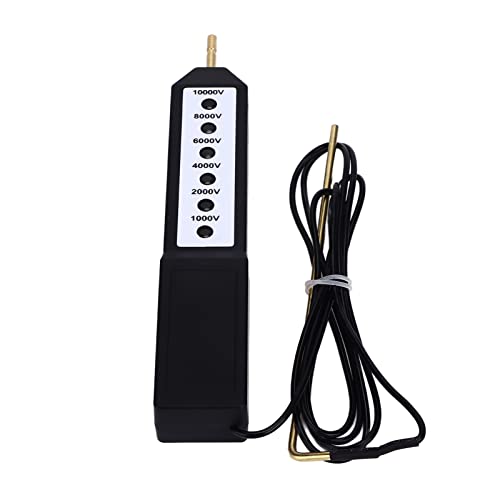 18x3x2.2cm/7.09x1.18x0.87in Electric Fence Tester, 1000 to 10000V Water Proof Voltage Meter 10KV Portable Tool with 6Pcs Light for Farm