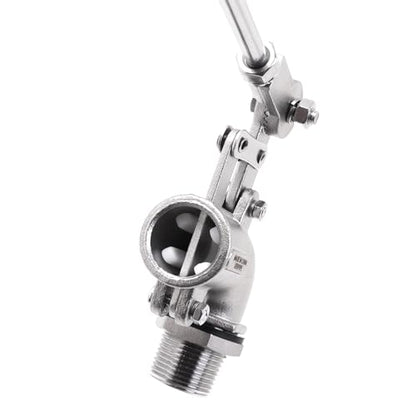 Adjustable Float Ball Valves - 3/4" NPT Male Thread Stainless Steel 304 Elbow Flow Control Float Valve for Automatic Water Level Control Tank Pond Water Tower - size: 0.75 Inch