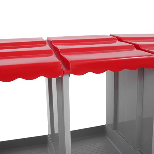 Chicken Nesting Box, 3 Compartments Laying Boxes for Hens, Nest Box for Chicken Duck Poultry Coop, Wall Mount Chickens Roosting Boxes, Protect Collect Egg (Red) - color: Red