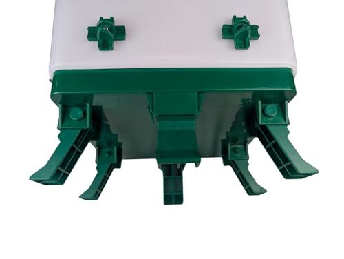 Hen's Choice 5 Gallon Chicken Waterer with 8 Drinker Nipples, Anti-Roost Lid, Top Fill Design, Heavy Duty Legs