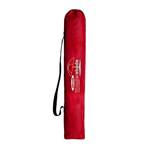 Wondershade Ultimate Portable Sun Shade Umbrella – Lightweight Adjustable Outdoor Patio & Beach Umbrella with Tripod Base (Red) - color: Red