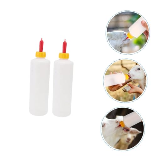 2sets Goat Calf Feeding Bottles Pet Bottle for Dairy Farm Calf Milk Feeding Nipples Capacity Portable Easy Cleaning - size: 23.50X6.00X6.00CM