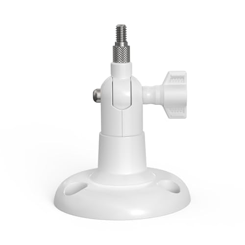 Holicfun 360° Adjustable Indoor/Outdoor Security Camera Wall Mount - Universal 1/4"-20 Thread Mounting Bracket for Ring, Blink, Eufy, Google Nest, Arlo, Wyze & More - White - color: White, size: 1 Pack