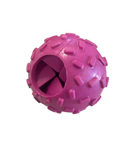 Challenging Treat-Dispensing Ball for Pigs Piglets Dogs Rabbits Cats and Other Small Animals – Mental Stimulation and Playtime Fun (Maroon) - color: Maroon