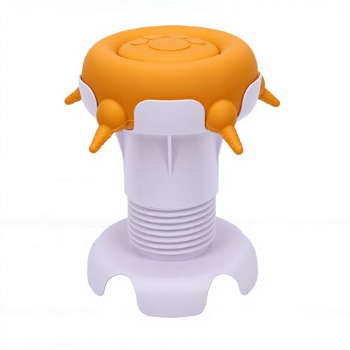 Pssopp Silicone Puppy Nursing Station Pet Milk Feeder Station, Silicone Puppy Nursing Feeder Milk Bowl for Newborn Rabbits Kittens Other Animals Feeding Supplies (Yellow) - color: Yellow