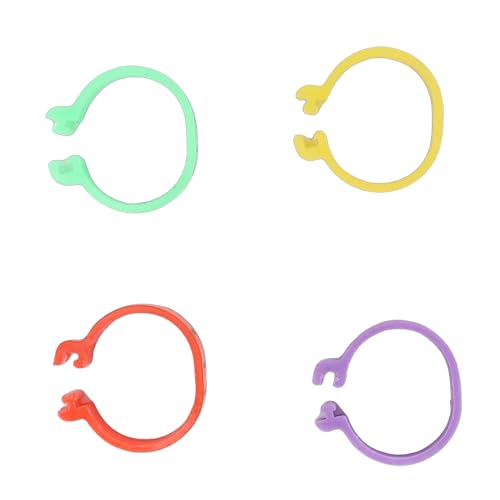 100pcs Chicken Ankle Bands, Multicolor Poultry Leg ID Clips Numbered Chick Identification for Farm Breeding Durable Plastic