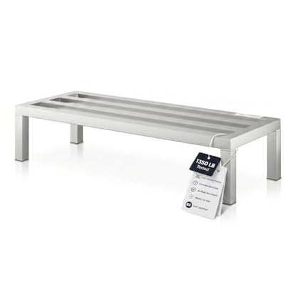 Aluminum Dunnage Rack 36" x 14" x 8" Heavy Duty Floor Storage Stand, NSF for Commercial Use - size: 36"W x 14"D x 8"H