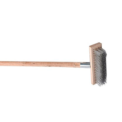 BRRNOO Heavy Duty Stainless Steel Wire Deck Scrub Brush Cleaning Tool 20cm