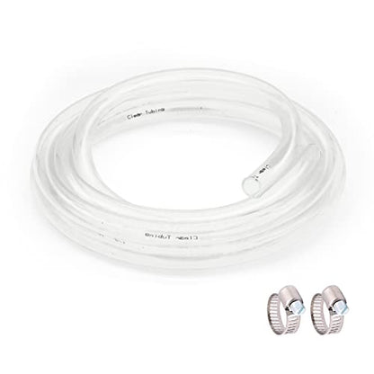 1’’ ID × 1-1/4’’ OD - 25 ft Clear Plastic Vinyl Tubing, Flexible PVC Hose Lightweight Non-Toxic vinyl Tube for Transfer Water Air Oil - size: 1'', style: 25 feet