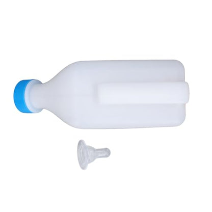 Pongnas 850ml Pet Nursing Bottle Kit with Soft Rubber Teat for Lambs Goats Piglets Portable ABS Livestock Feeding Handle Easy to