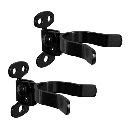 VIVIDA 1-5/8" Black Wall Mount Latch, Chain Link Flat Back Gate Latch for 1-5/8" Gate Frame, Mounts to Wooden Fence Post or Wall, Black Chain Link Fence Parts, 2 PCS - size: 1-5/8" (2 PCS)