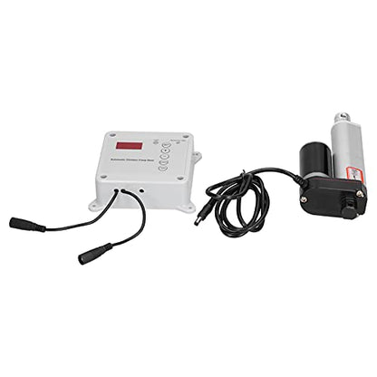 Automatic Chicken Coop Door Opener, Light Sensor and Remote Control with Timer and Anti Pinch Design, for Swing Doors 230 1000mm (US Plug)