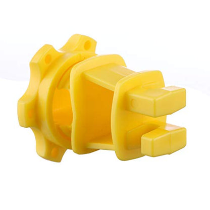 25PCS Screw Tight Round Post Insulator, Electric Fence Wire Holding Insulator, Two Piece Suit (Yellow) - color: Yellow