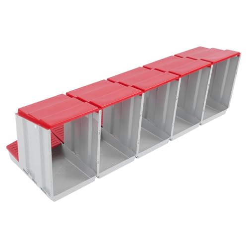 Chicken Nesting Box, 3 Compartments Laying Boxes for Hens, Nest Box for Chicken Duck Poultry Coop, Wall Mount Chickens Roosting Boxes, Protect Collect Egg (Red) - color: Red