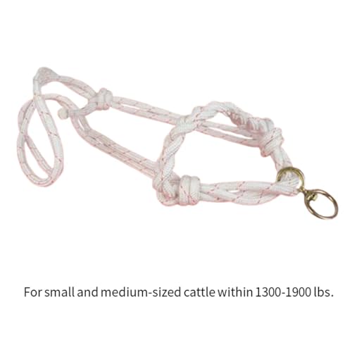 Menolana Bull Bridle Cow Halter for Home Cattles Farms Outdoor Strong Cow Lead Equipment Nylon Tools Effective Cattle Traction Halter - size: Braided Large