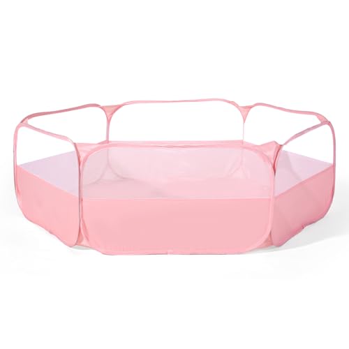 Foldable Ball Pit for Toddlers, Large Pop Up Ball Pits Kids Play Tent Crawl Playpen Ball Pool Playhouse Playpen with Storage Bag, for Boys Girls Dogs Cats Ferrets Indoor Outdoor, Light Pink - color: Light Pink