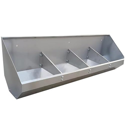 No-Spill Multi-Animal Feeder Trough for Pigs, Sheep & Poultry - 1.2m Outdoor Sloped Grain & Hay Feeder, Efficient Farm Equipment with 4 Holes for Optimal Feeding - size: 1.2meter/4hole