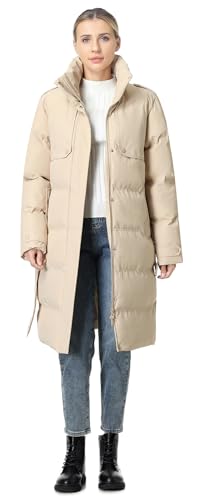 MOERDENG Women's Waterproof Long Winter Coat Warm Puffer Jacket Thickened Down Parka Maxi Coat