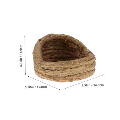 Milisten 2pcs Small Pet Sleeping House Woven Chicken Nesting Box Egg Laying Coop