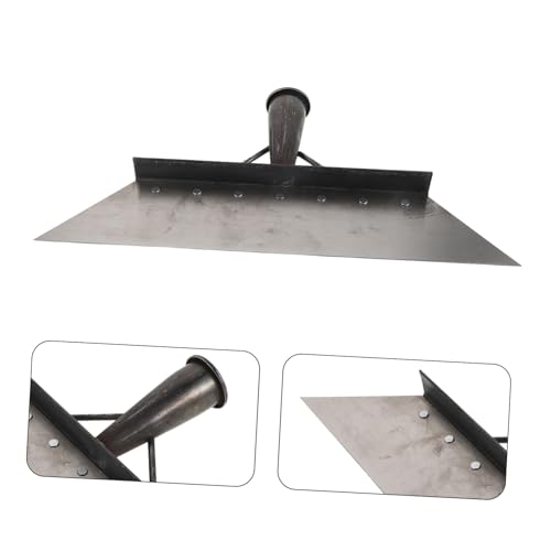 Veemoon Manganese Steel Livestock Manure Scraper and Multifunctional Garden Shovel for Farm and Barn Cleaning, 38cm Metal Dung Shovel with Heavy Duty Scraper Head for Efficient Outdoor Use