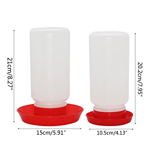 Chick Feeder and Waterer Set, 1L Baby Chicken Waterer Feeder, Baby Chicken Starter Kit, Hanging Poultry Drinker Quail Feeder, Small Coop Water Dispenser for Chickens, Turkeys, Ducks (Large Feeder) - color: Large Feeder