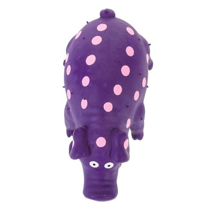 Pig-Shaped Dog Chew with Built Squeaker Biting Resistant Medium Dog Teething Plaything for Furniture Protection and Interactive Fun Easy to Clean Purple Latex