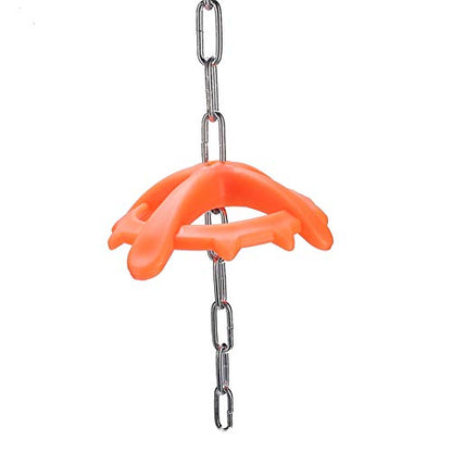 Plastic Hanging Chain Bite Toy, High Strength Durable Chew Bite Plate with Metal Chain 17.8x14.7cm - Wear - Material, Easy to Hang, Safe for Farm Animals